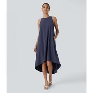 NWT Halara Breezeful Backless Dress Patriot Blue - Size Small